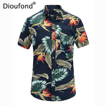 Load image into Gallery viewer, Dioufond Men's Casual Short Sleeve Summer Hawaiian Aloha Shirt Men Button Down Floral Pineapple Print Shirts 2018 New S-3XL