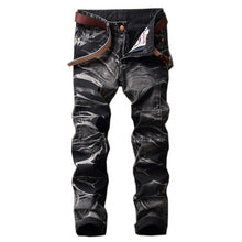 Load image into Gallery viewer, New Brand Mens Snow Designer Fashion Slim Skinny Moto Biker Casual Jeans Straight Motorcycle Jeans Men Destroyed Denim Trousers