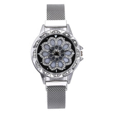 Load image into Gallery viewer, Women Watch Mesh Magnet 360 Degree Rotating Dial Ladies Watch Luxury Fashion Diamond Quartz Watch for Women Clock Relogio Femino