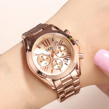 Load image into Gallery viewer, Luxury Rose Gold Women Casual Watch Waterproof Calendar Unique Quartz Business Dress Watches for Female Golden Lady Clock