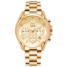 Load image into Gallery viewer, Luxury Rose Gold Women Casual Watch Waterproof Calendar Unique Quartz Business Dress Watches for Female Golden Lady Clock