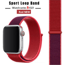 Load image into Gallery viewer, Strap For Apple Watch band 44 mm/40mm applewatch 42mm 38mm bracelet correa pulseira nylon loop watchband iwatch 5 4 3 series