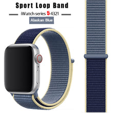 Load image into Gallery viewer, Strap For Apple Watch band 44 mm/40mm applewatch 42mm 38mm bracelet correa pulseira nylon loop watchband iwatch 5 4 3 series