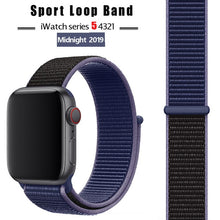 Load image into Gallery viewer, Strap For Apple Watch band 44 mm/40mm applewatch 42mm 38mm bracelet correa pulseira nylon loop watchband iwatch 5 4 3 series