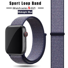 Load image into Gallery viewer, Strap For Apple Watch band 44 mm/40mm applewatch 42mm 38mm bracelet correa pulseira nylon loop watchband iwatch 5 4 3 series