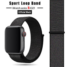 Load image into Gallery viewer, Strap For Apple Watch band 44 mm/40mm applewatch 42mm 38mm bracelet correa pulseira nylon loop watchband iwatch 5 4 3 series