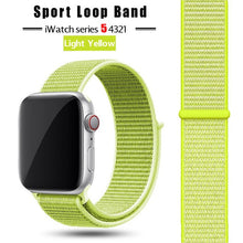 Load image into Gallery viewer, Strap For Apple Watch band 44 mm/40mm applewatch 42mm 38mm bracelet correa pulseira nylon loop watchband iwatch 5 4 3 series