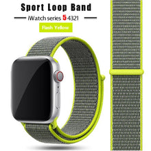 Load image into Gallery viewer, Strap For Apple Watch band 44 mm/40mm applewatch 42mm 38mm bracelet correa pulseira nylon loop watchband iwatch 5 4 3 series