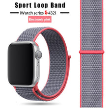 Load image into Gallery viewer, Strap For Apple Watch band 44 mm/40mm applewatch 42mm 38mm bracelet correa pulseira nylon loop watchband iwatch 5 4 3 series