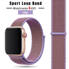 Load image into Gallery viewer, Strap For Apple Watch band 44 mm/40mm applewatch 42mm 38mm bracelet correa pulseira nylon loop watchband iwatch 5 4 3 series