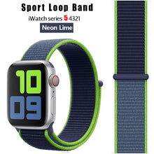 Load image into Gallery viewer, Strap For Apple Watch band 44 mm/40mm applewatch 42mm 38mm bracelet correa pulseira nylon loop watchband iwatch 5 4 3 series