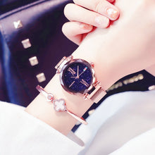 Load image into Gallery viewer, Charming Purple Women Watches Minimalism Casual Starry Sky Lady Wristwatch Magnet buckle Fashion Luxury Brand Female Watch Gift