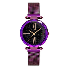 Load image into Gallery viewer, Charming Purple Women Watches Minimalism Casual Starry Sky Lady Wristwatch Magnet buckle Fashion Luxury Brand Female Watch Gift