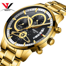 Load image into Gallery viewer, NIBOSI Relogio Masculino Watch Men Gold And Black Mens Watches Top Brand Luxury Sports Watches 2019 Reloj Hombre Waterproof