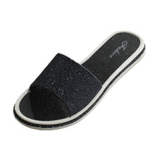 Load image into Gallery viewer, Women Summer Flat Bling Slippers Transparent Soft Jelly Shoes Female Flip Flops Sandals Outdoor Beach Ladies Slides Plus Size