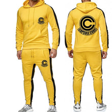 Load image into Gallery viewer, Anime Dragon Ball Large size tracksuit men set letter sportswear sweatsuit male sweat track suit jacket hoodie with pants