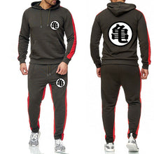 Load image into Gallery viewer, Anime Dragon Ball Large size tracksuit men set letter sportswear sweatsuit male sweat track suit jacket hoodie with pants
