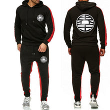 Load image into Gallery viewer, Anime Dragon Ball Large size tracksuit men set letter sportswear sweatsuit male sweat track suit jacket hoodie with pants
