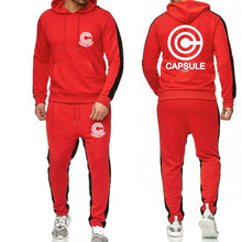 Load image into Gallery viewer, Anime Dragon Ball Large size tracksuit men set letter sportswear sweatsuit male sweat track suit jacket hoodie with pants