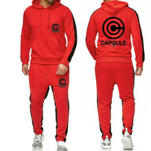 Load image into Gallery viewer, Anime Dragon Ball Large size tracksuit men set letter sportswear sweatsuit male sweat track suit jacket hoodie with pants