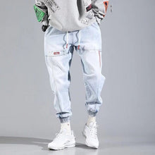 Load image into Gallery viewer, Hip Hop Streetwear Harem Jeans Pants Men Loose Joggers Denim Casual Sweatpants Korea Ankle length Trousers