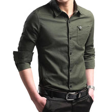 Load image into Gallery viewer, Shirts for men New Thin Breathable Military Men Shirts Long Sleeve Slim Men's Shirts Summer 2019 Business Men Brand Clothing