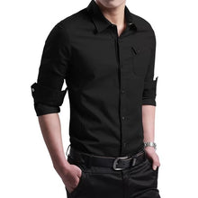 Load image into Gallery viewer, Shirts for men New Thin Breathable Military Men Shirts Long Sleeve Slim Men's Shirts Summer 2019 Business Men Brand Clothing