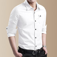 Load image into Gallery viewer, Shirts for men New Thin Breathable Military Men Shirts Long Sleeve Slim Men's Shirts Summer 2019 Business Men Brand Clothing