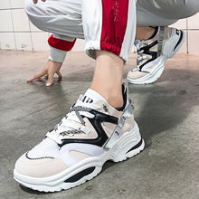 Load image into Gallery viewer, Stylish Women Casual Shoes Lovers Leather Dad Platform Chunky Sneakers Harajuku Flat Thick Sole Tenis Wedge White Basket Walking