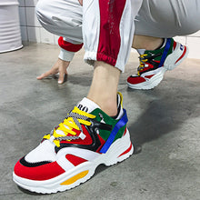 Load image into Gallery viewer, Stylish Women Casual Shoes Lovers Leather Dad Platform Chunky Sneakers Harajuku Flat Thick Sole Tenis Wedge White Basket Walking