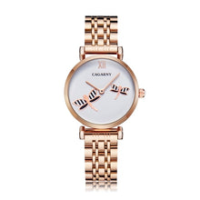 Load image into Gallery viewer, Dropshipping Rose Gold Stainless Steel Bracelet Watch Women Fashion Womens Quartz Watches Hip Hop Diamonds Ladies Clock Female