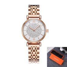 Load image into Gallery viewer, Dropshipping Rose Gold Stainless Steel Bracelet Watch Women Fashion Womens Quartz Watches Hip Hop Diamonds Ladies Clock Female