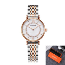 Load image into Gallery viewer, Dropshipping Rose Gold Stainless Steel Bracelet Watch Women Fashion Womens Quartz Watches Hip Hop Diamonds Ladies Clock Female