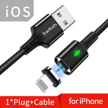 Load image into Gallery viewer, Twitch T03 Magnetic Cable Micro usb Type C Magnetic Usb Charging Cable Microusb Type-C Magnet Charger Wire usb c For iphone 11