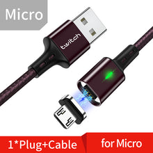 Load image into Gallery viewer, Twitch T03 Magnetic Cable Micro usb Type C Magnetic Usb Charging Cable Microusb Type-C Magnet Charger Wire usb c For iphone 11