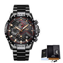 Load image into Gallery viewer, LIGE New Men Watches Top Luxury Brand Fashion Sport Waterproof Chronograph Male Stainless Steel Wristwatch Men Relogio Masculino