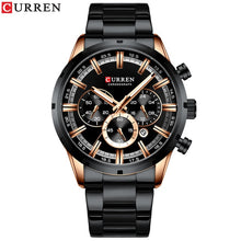Load image into Gallery viewer, CURREN New Fashion Mens Watches with Stainless Steel Top Brand Luxury Sports Chronograph Quartz Watch Men Relogio Masculino