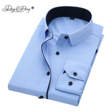 Load image into Gallery viewer, DAVYDAISY Hot Sale High Quality Men Shirt Long Sleeve Twill Solid Causal Formal Business Shirt Brand Man Dress Shirts DS085