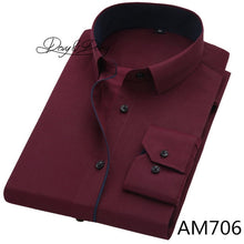 Load image into Gallery viewer, DAVYDAISY Hot Sale High Quality Men Shirt Long Sleeve Twill Solid Causal Formal Business Shirt Brand Man Dress Shirts DS085