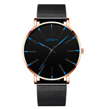 Load image into Gallery viewer, 2020 Minimalist Men's Fashion Ultra Thin Watches Simple Men Business Stainless Steel Mesh Belt Quartz Watch Relogio Masculino