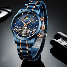 Load image into Gallery viewer, HAIQIN 2020 Automatic Men's Watches Top brand luxury men watch Blue mechanical wristwatch men waterproof reloj hombre tourbillon