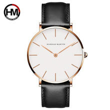 Load image into Gallery viewer, Dropshipping Hoge Kwaliteit Rose Gold Dial Horloge Mannen Lederen Waterdichte Horloge Vrouwen Jurk Mode Japan Quartz Saat
