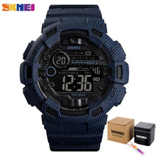 Load image into Gallery viewer, SKMEI Fashion Sport Watch Men Alarm Clock Cowboy Waterproof Week Display Men Watches Denim Digital Watch relogio masculino 1472