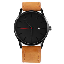 Load image into Gallery viewer, Reloj de cuarzo de cuero de moda para Hombre, reloj de pulsera deportivo informal para Hombre erkek kol saati, reloj de pulsera para Hombre