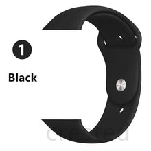Load image into Gallery viewer, Silicone strap For Apple Watch band 44 mm/40mm iwatch Band 38mm 42mm Sport bracelet Rubber watchband for apple watch 5 4 3 2 1