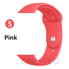 Load image into Gallery viewer, Silicone strap For Apple Watch band 44 mm/40mm iwatch Band 38mm 42mm Sport bracelet Rubber watchband for apple watch 5 4 3 2 1