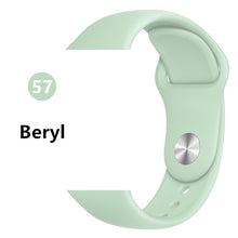 Load image into Gallery viewer, Silicone strap For Apple Watch band 44 mm/40mm iwatch Band 38mm 42mm Sport bracelet Rubber watchband for apple watch 5 4 3 2 1