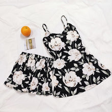 Load image into Gallery viewer, FallSweet Summer Print Pajama Sets for Women Cotton Sleepwear Girls Sleeveless Sexy Lingerie Two Piece Set