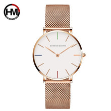 Load image into Gallery viewer, Women Watches Top Brand Luxury Japan Quartz Movement Stainless Steel Sliver White Dial Waterproof Wristwatches relogio feminino