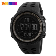 Load image into Gallery viewer, SKMEI Hombres Deportes Relojes de Cuenta Regresiva de Doble Tiempo Reloj Crono Alarma Digital Relojes de Pulsera 50 M Impermeable Relogio masculino 1251